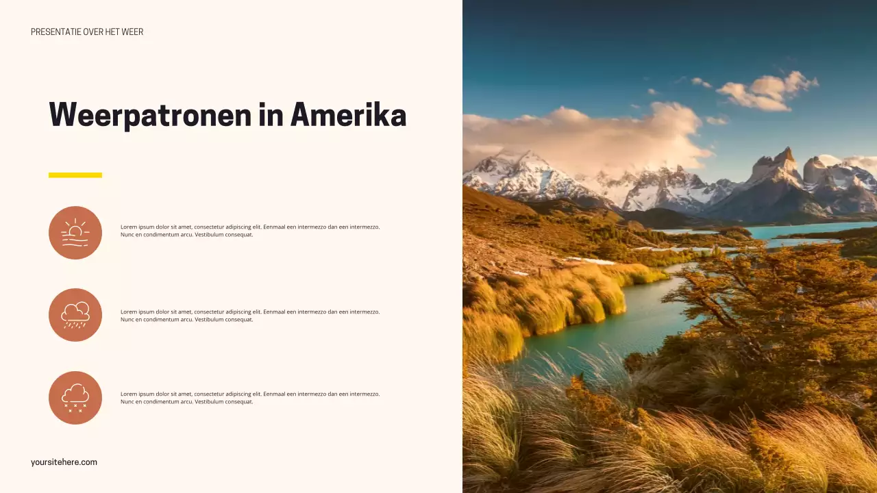 Zwart Oranje Moderne Weerpresentatie