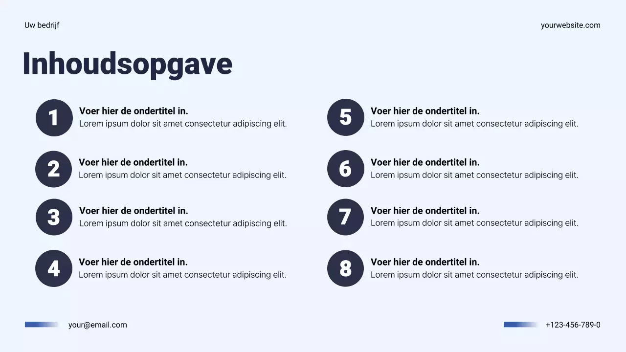 Presentatie van het Navy Modern Business Jaarplan