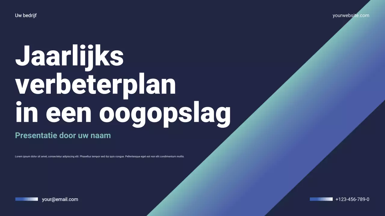 Presentatie van het Navy Modern Business Jaarplan