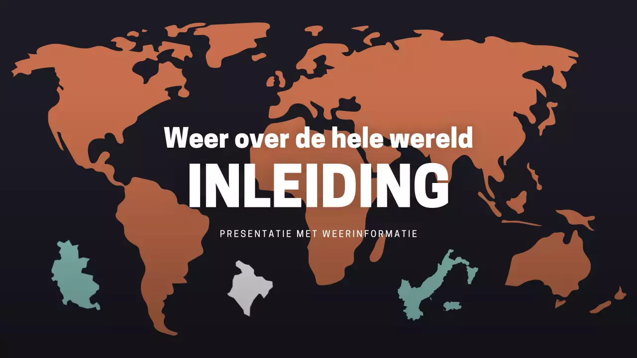 Zwart Oranje Moderne Weerpresentatie
