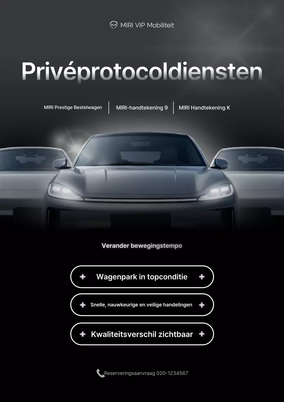 zwarte luxe auto advertentie
