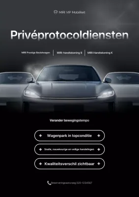 zwarte luxe auto advertentie