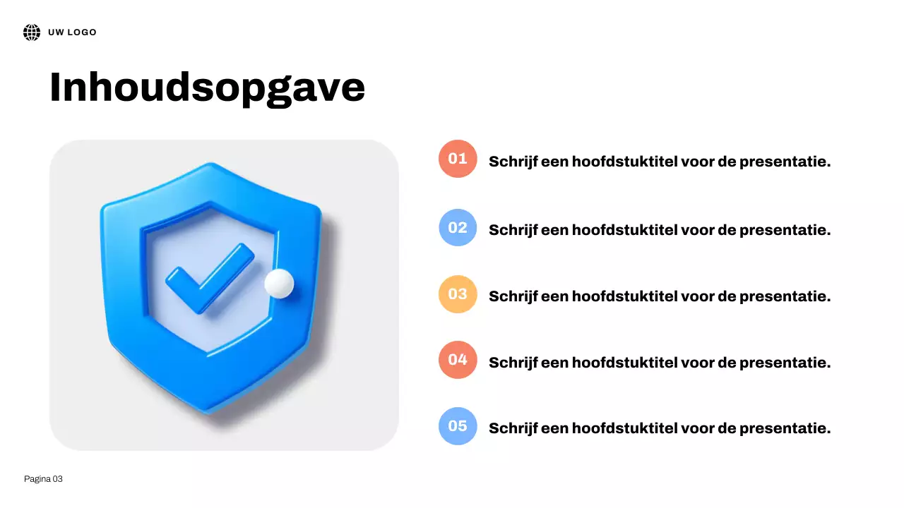 Blauwe 3D Illustratieve Internetveiligheidspresentatie