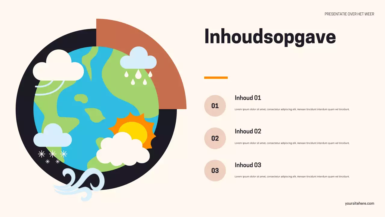 Zwart Oranje Moderne Weerpresentatie