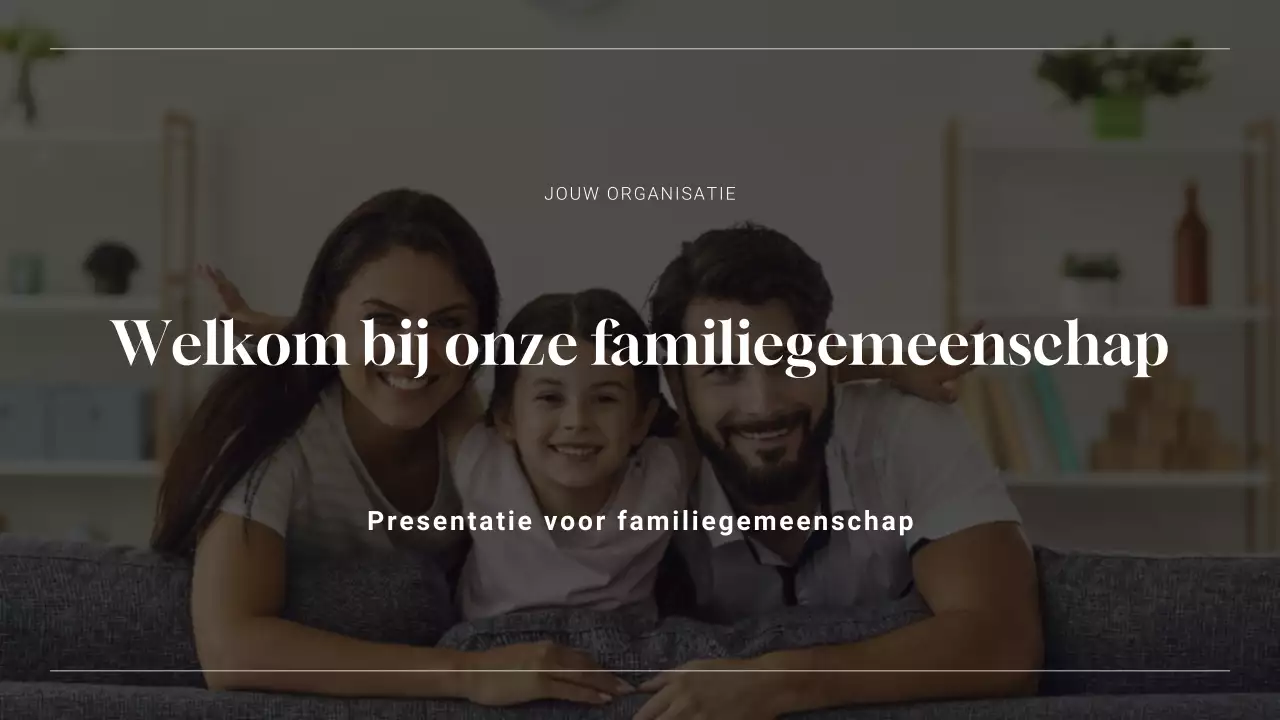 Eenvoudige presentatie over een moderne gezinsgemeenschap