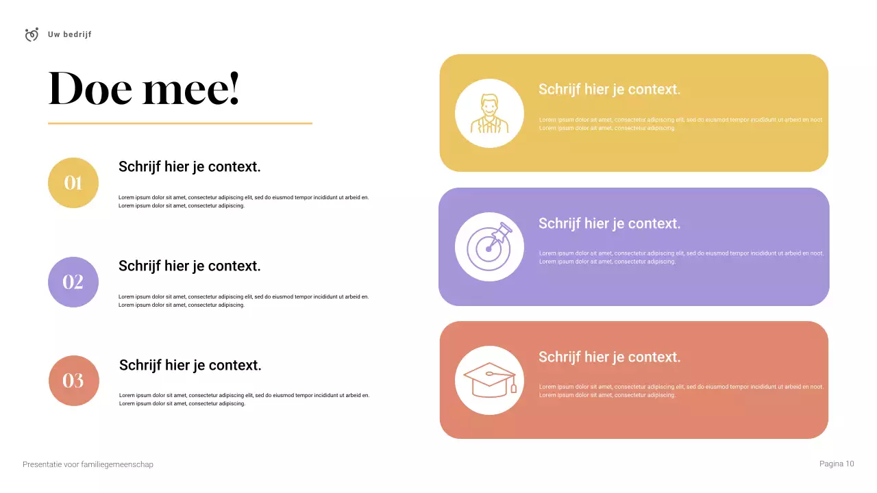 Eenvoudige presentatie over een moderne gezinsgemeenschap