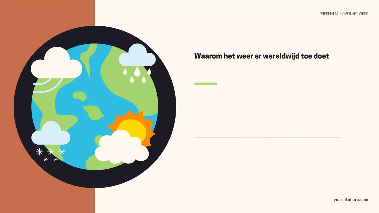 Zwart Oranje Moderne Weerpresentatie