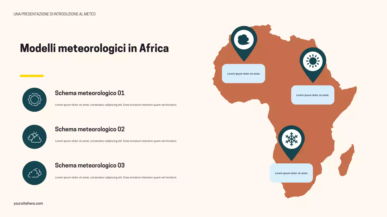 Presentazione del meteo moderno nero-arancione