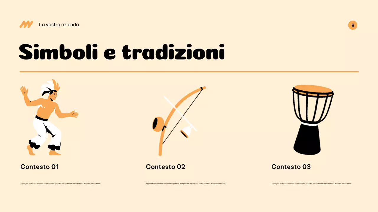 Presentazione dell'annuncio della storia culturale Beige