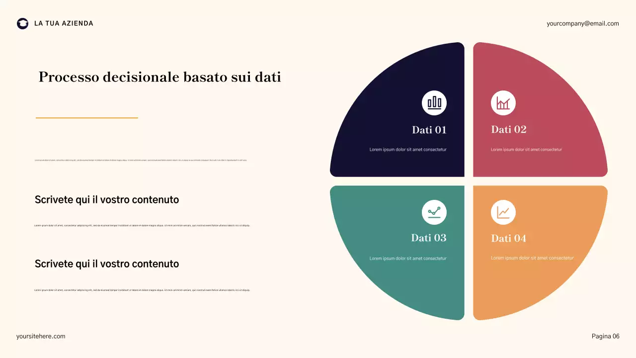 Presentazione generale del piano di miglioramento scolastico geometrico blu