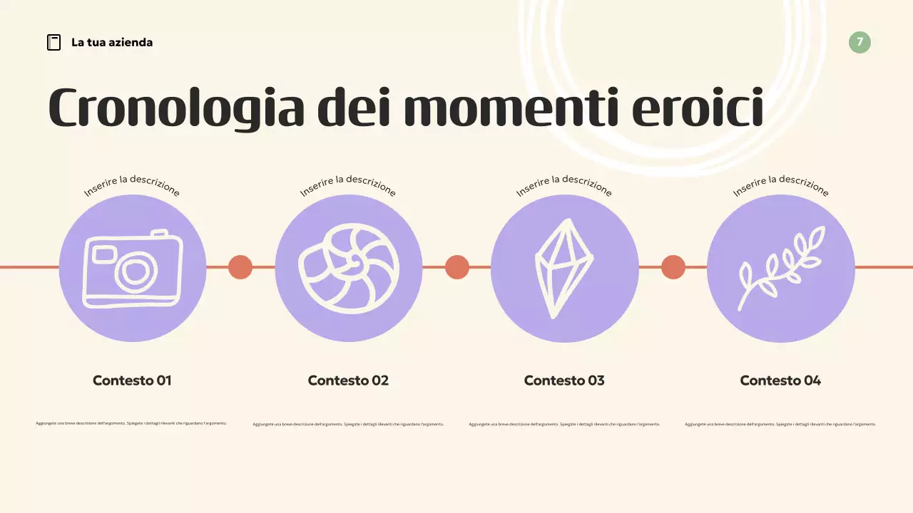 Presentazione di ispirazione retrò arancione