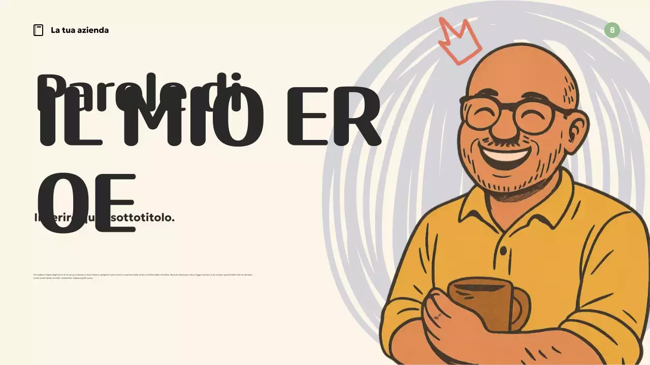 Presentazione di ispirazione retrò arancione