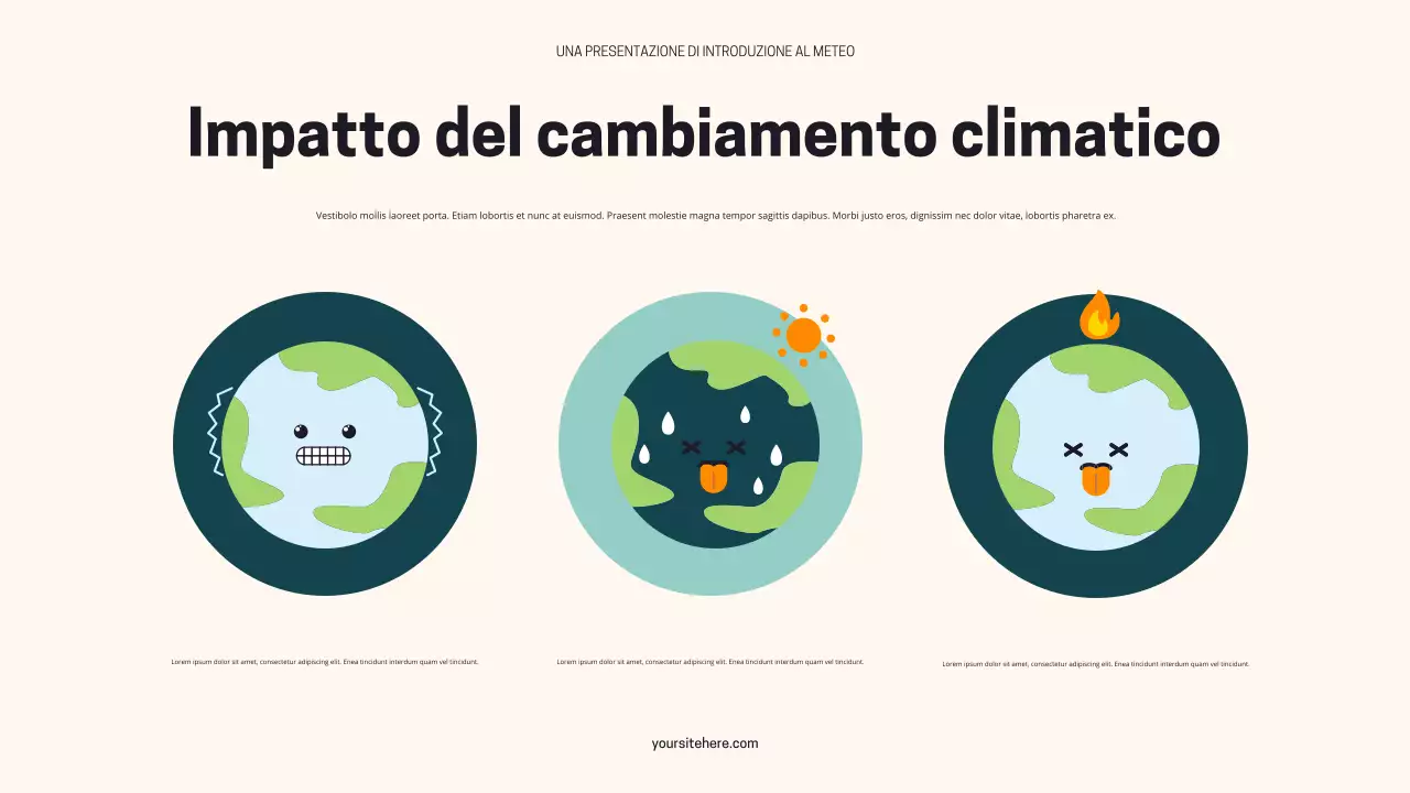 Presentazione del meteo moderno nero-arancione