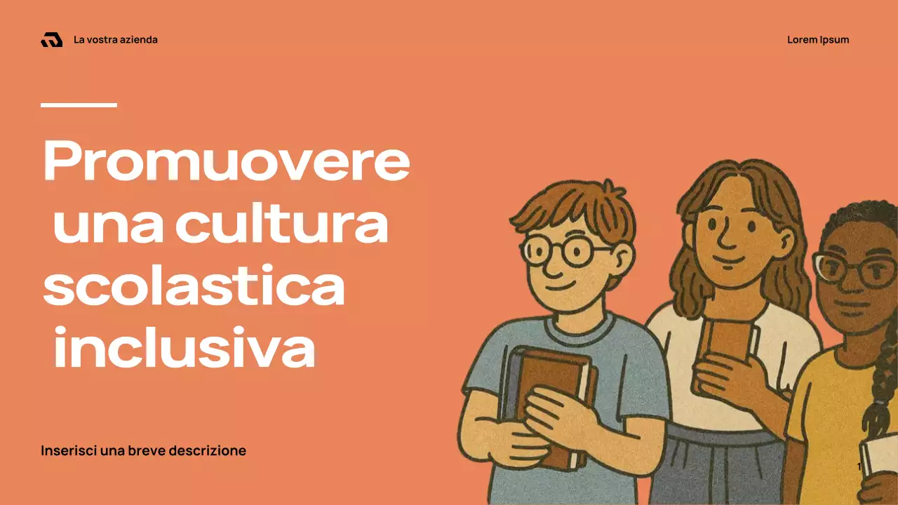 Presentazione della guida scolastica retrò arancione
