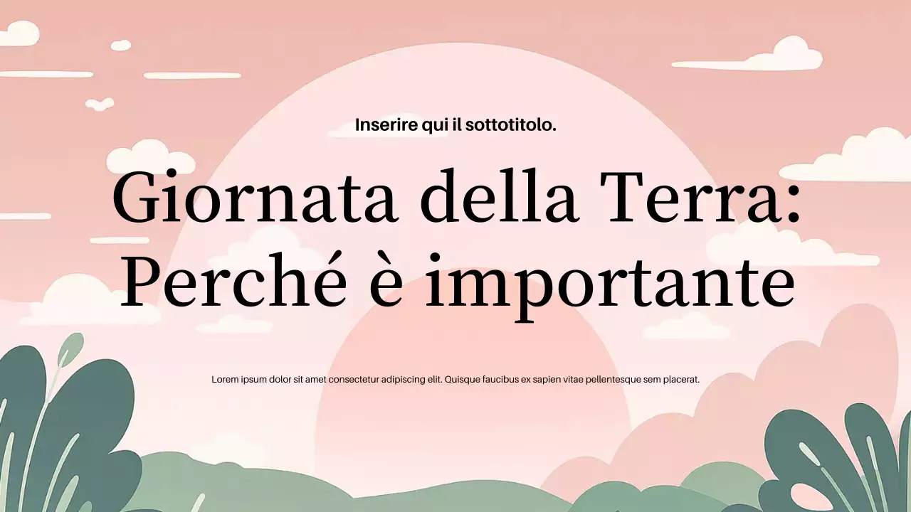 Presentazione dell'annuncio della Giornata della Terra di Pink Aesthetic