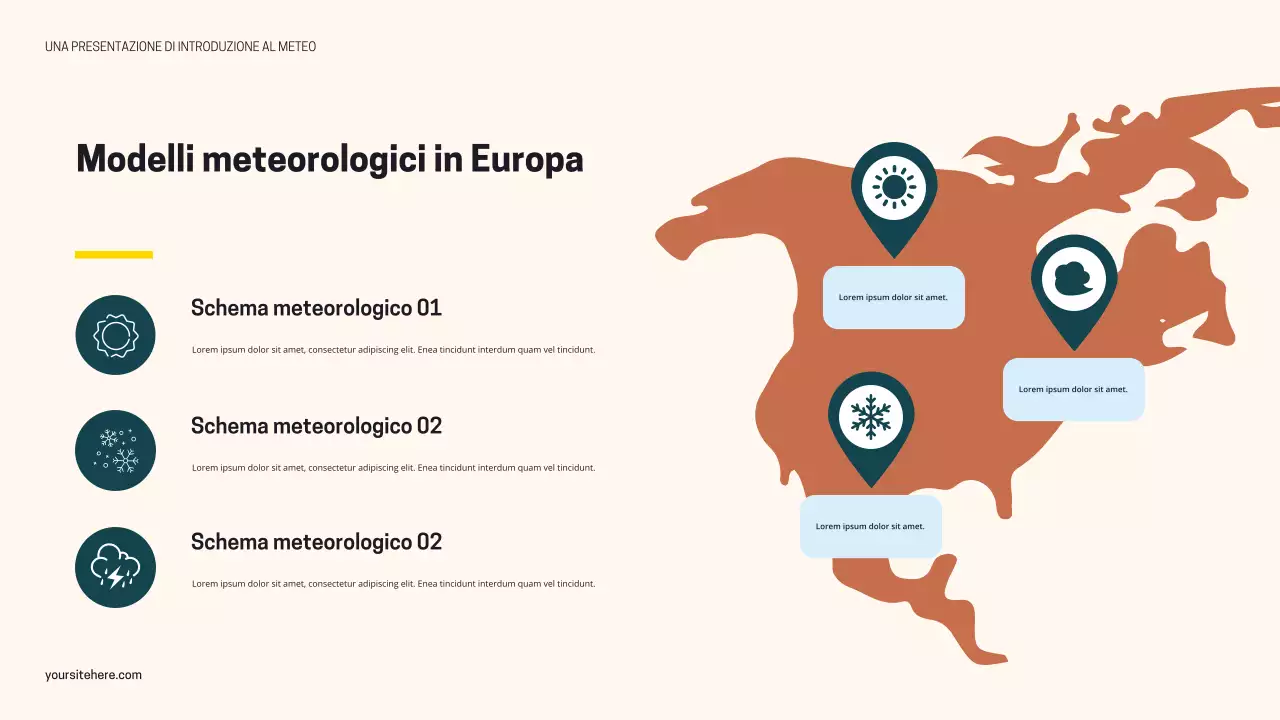 Presentazione del meteo moderno nero-arancione