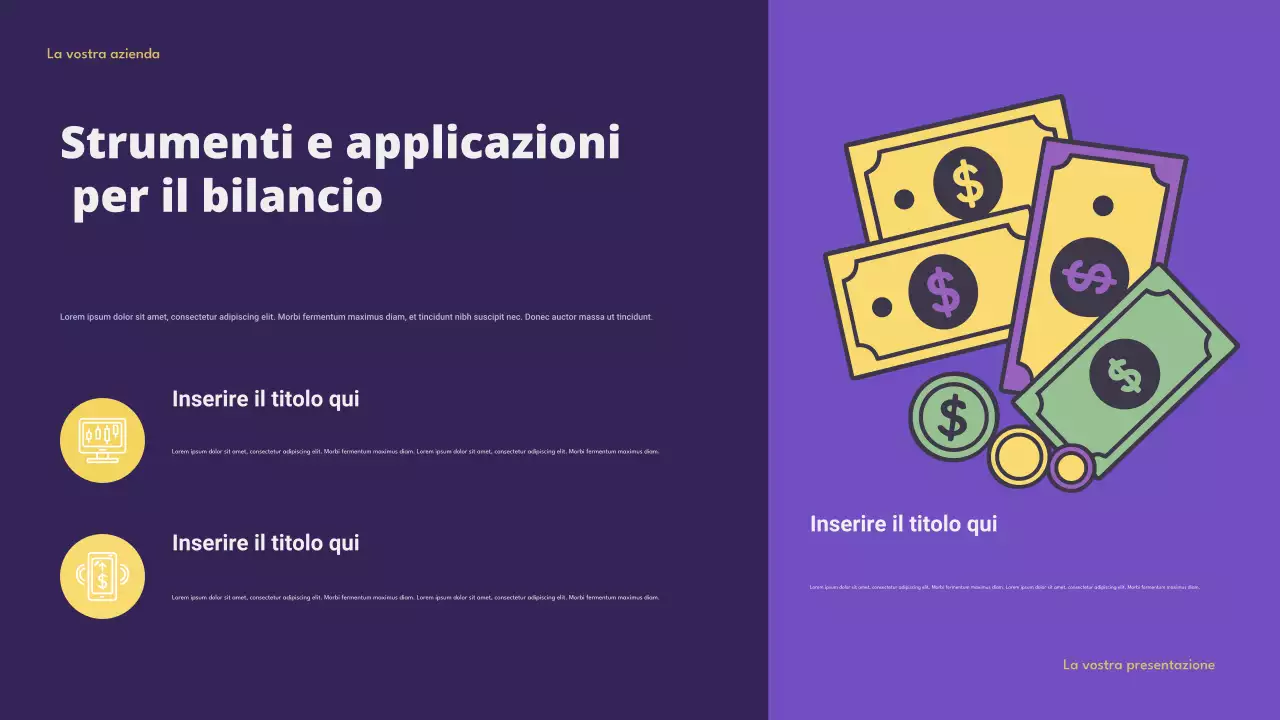 Presentazione del budget intelligente di Purple Modern Finance
