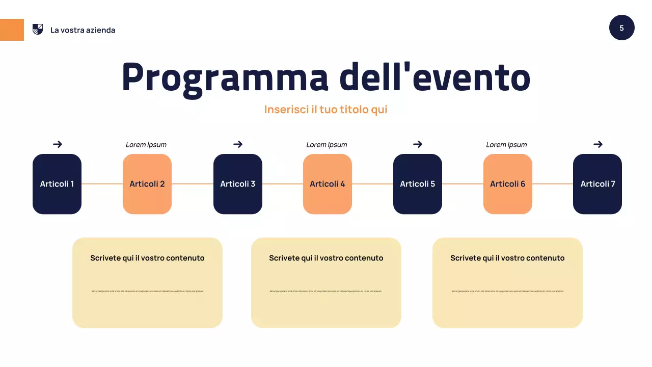 Presentazione dell'evento della Orange Modern School