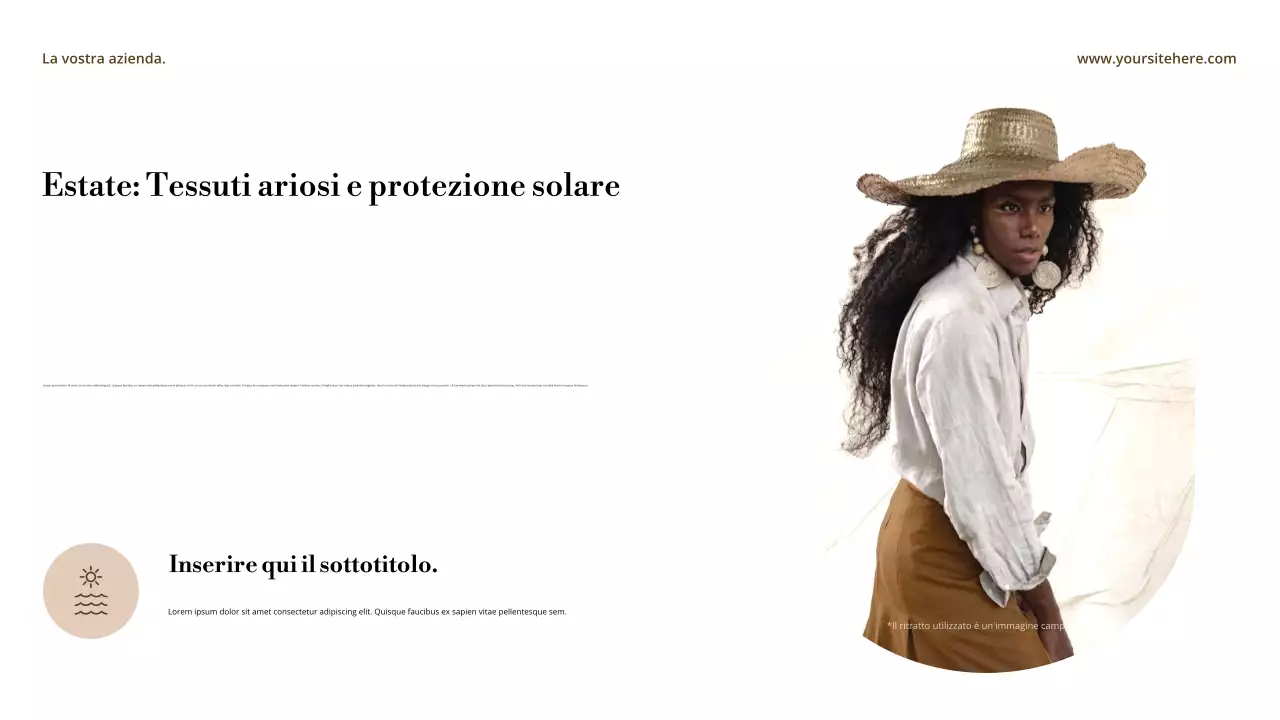 Presentazione dell'annuncio in stile astratto beige