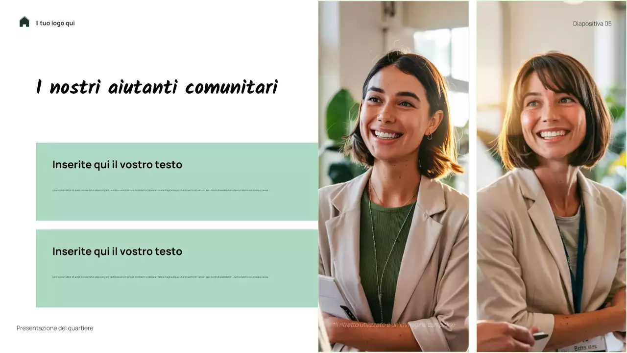 Presentazione del mio quartiere floreale semplice e verde