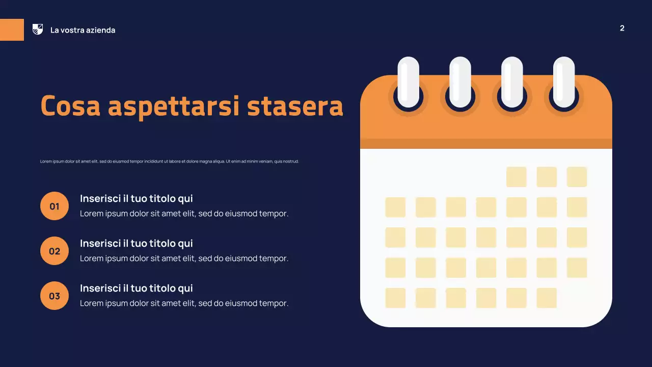 Presentazione dell'evento della Orange Modern School