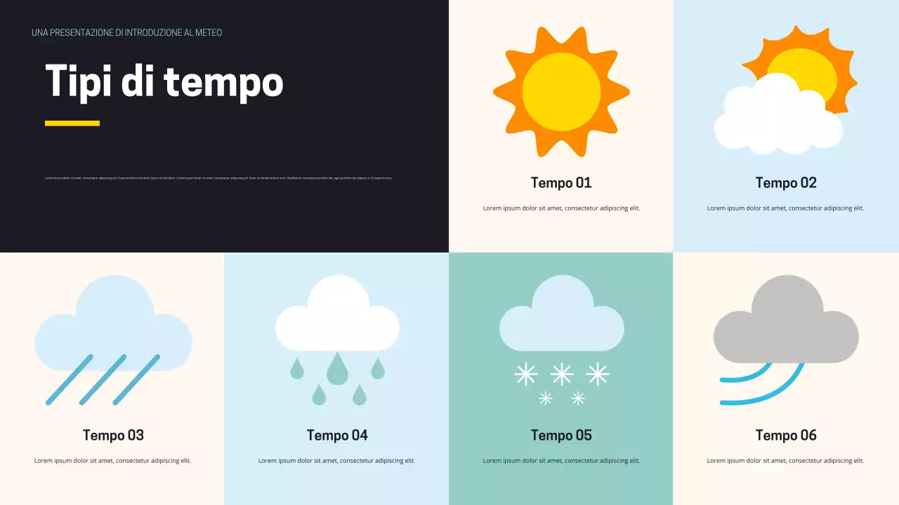Presentazione del meteo moderno nero-arancione