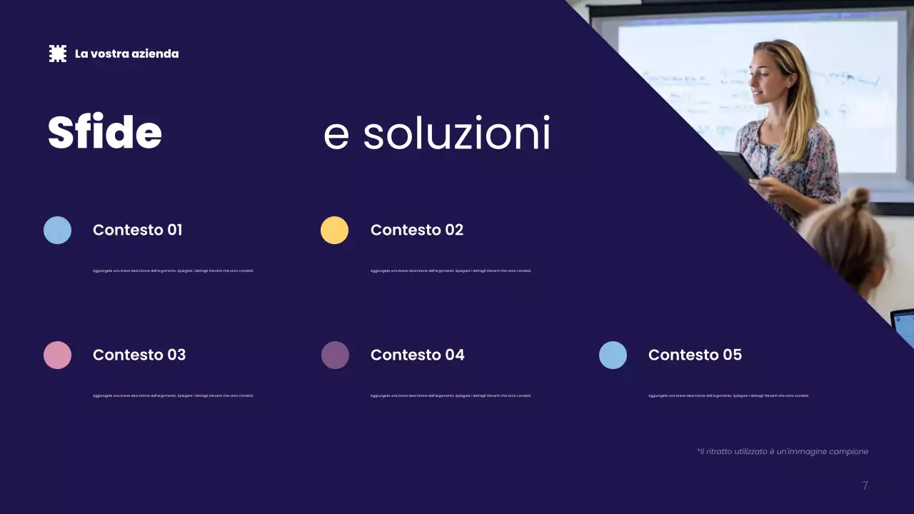 Presentazione promozionale della tecnologia moderna blu