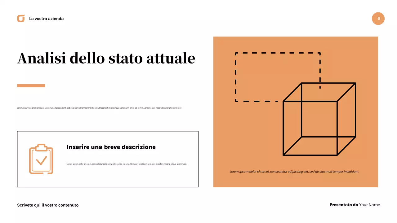 Presentazione aziendale moderna nera