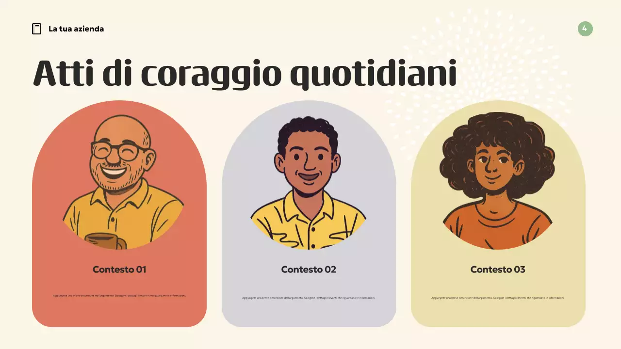 Presentazione di ispirazione retrò arancione