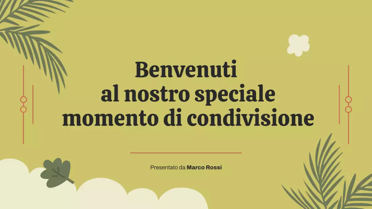 Presentazione dell'annuncio dell'evento botanico verde