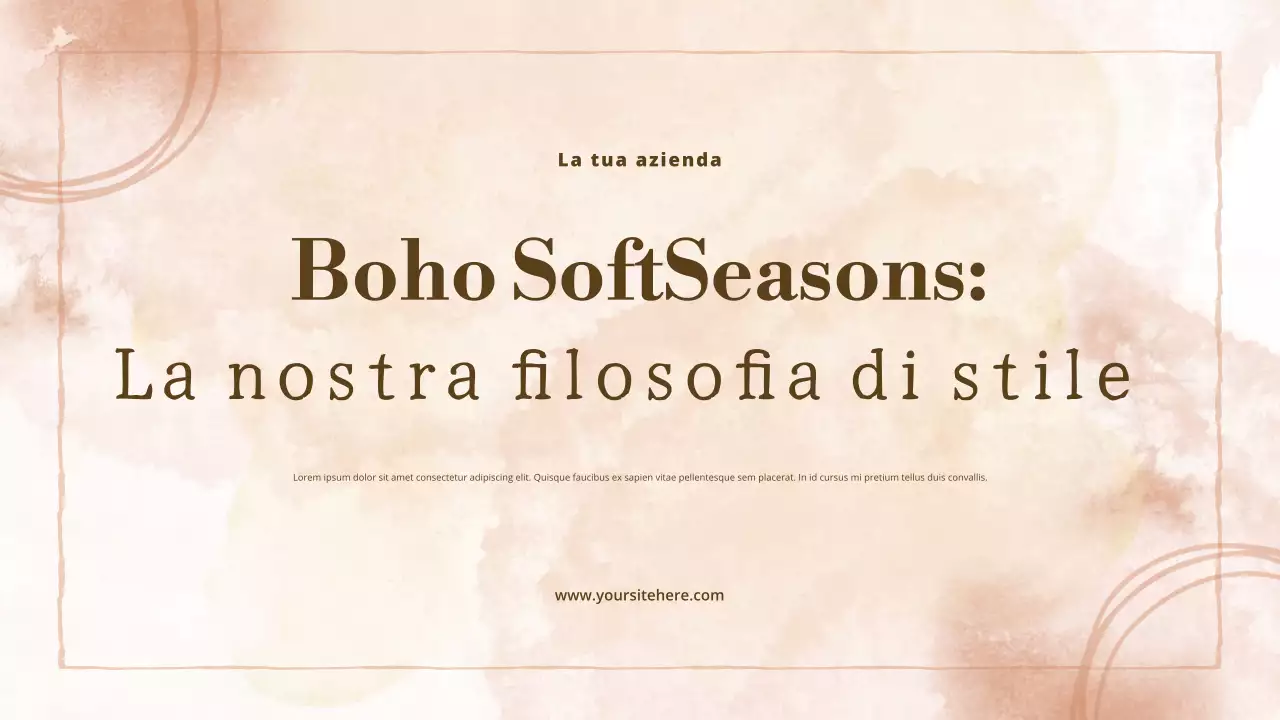 Presentazione dell'annuncio in stile astratto beige