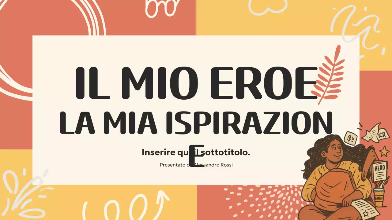 Presentazione di ispirazione retrò arancione