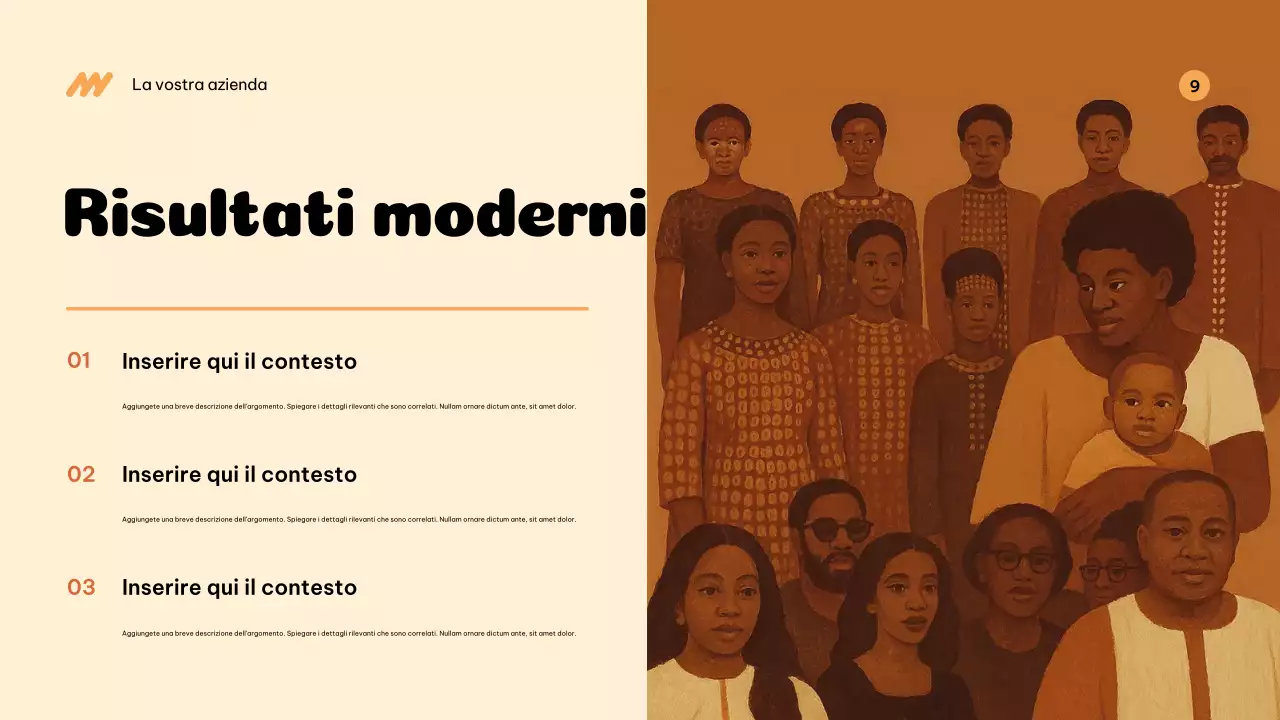 Presentazione dell'annuncio della storia culturale Beige