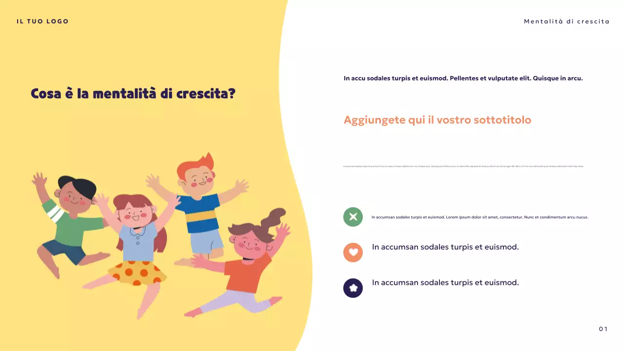 Presentazione sulla mentalità giocosa arancione