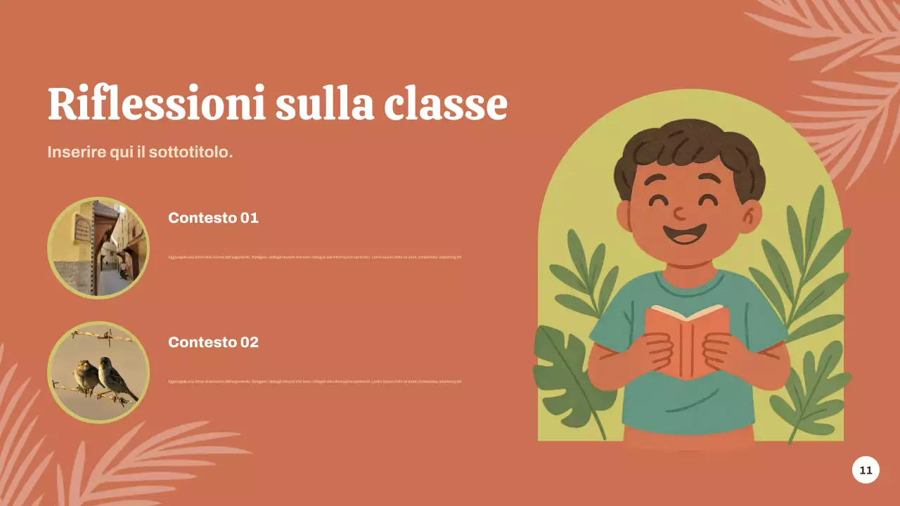 Presentazione dell'annuncio dell'evento botanico verde