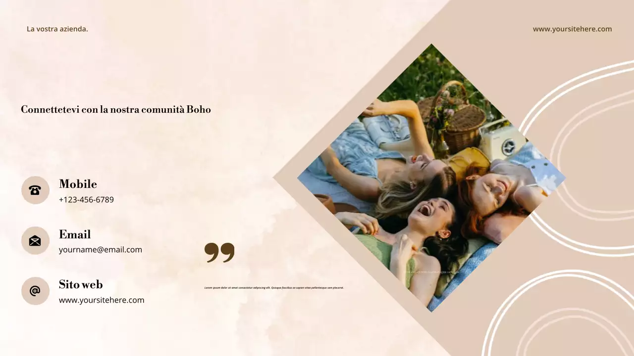 Presentazione dell'annuncio in stile astratto beige