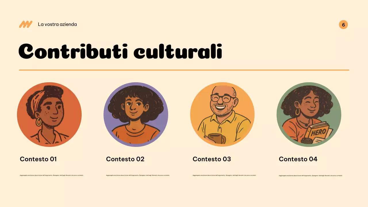 Presentazione dell'annuncio della storia culturale Beige