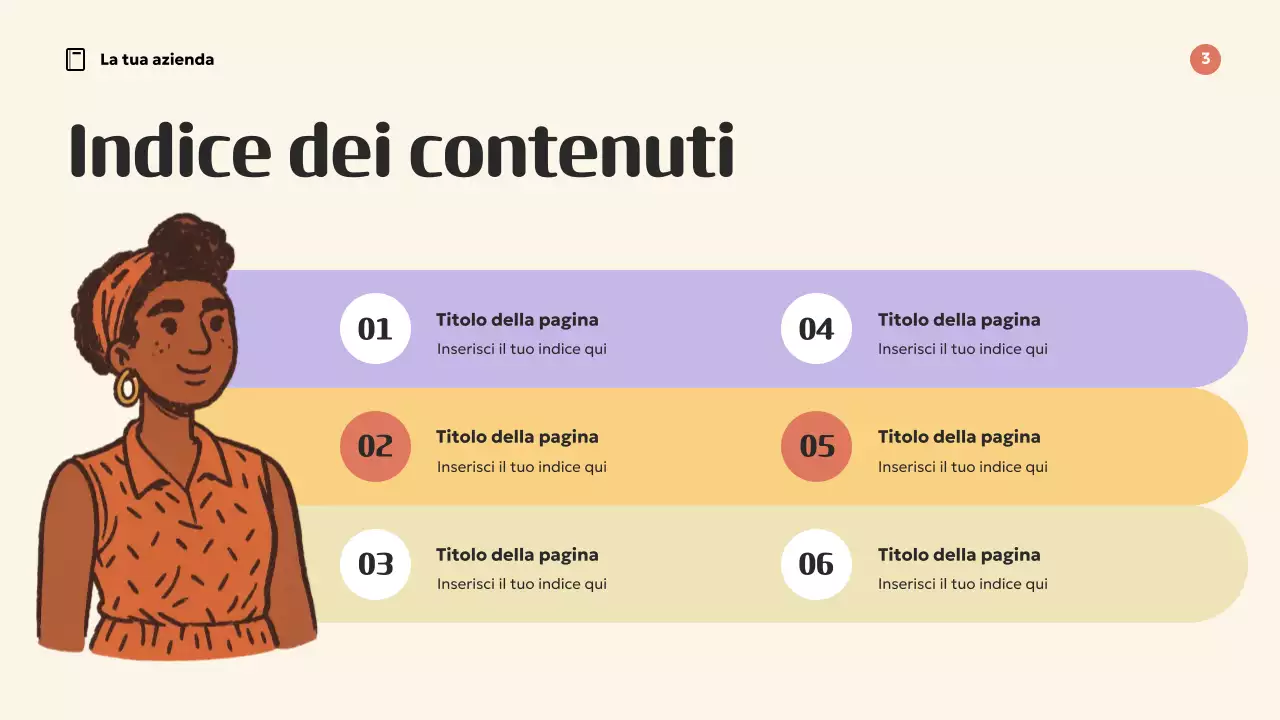 Presentazione di ispirazione retrò arancione