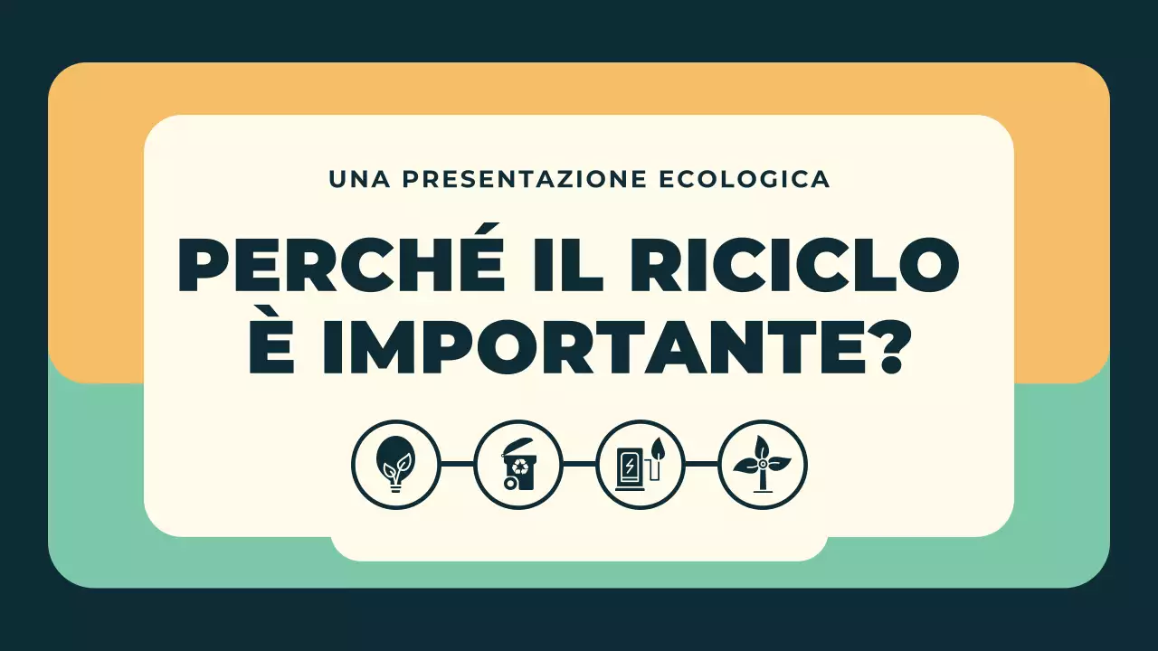 Presentazione illustrativa moderna ed ecologica sul riciclaggio ecologico