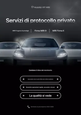 pubblicità di auto di lusso nera