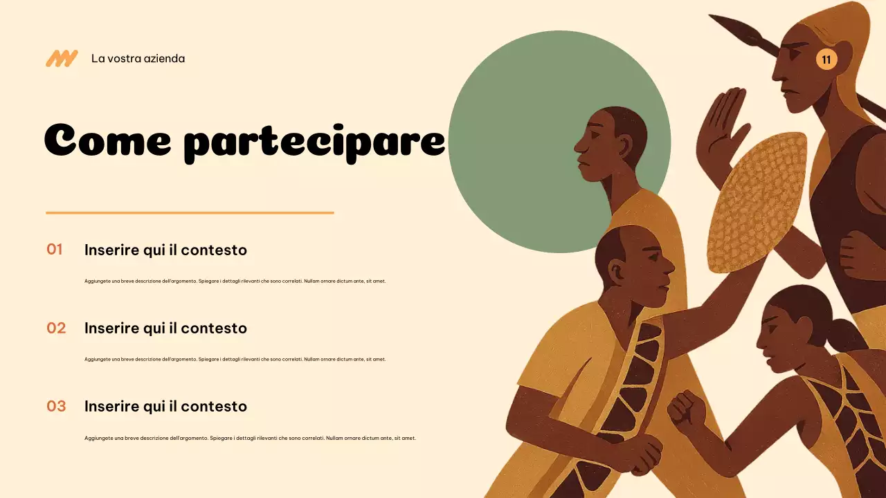 Presentazione dell'annuncio della storia culturale Beige