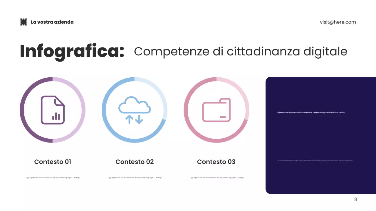 Presentazione promozionale della tecnologia moderna blu