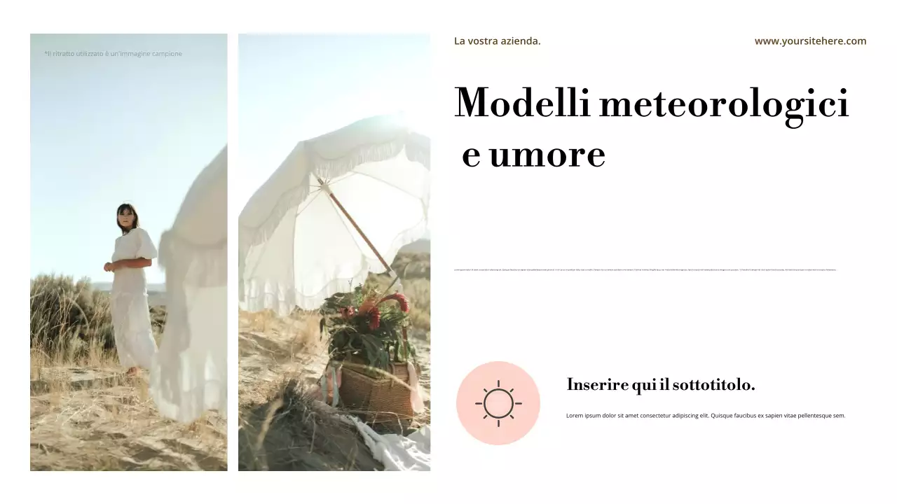 Presentazione dell'annuncio in stile astratto beige