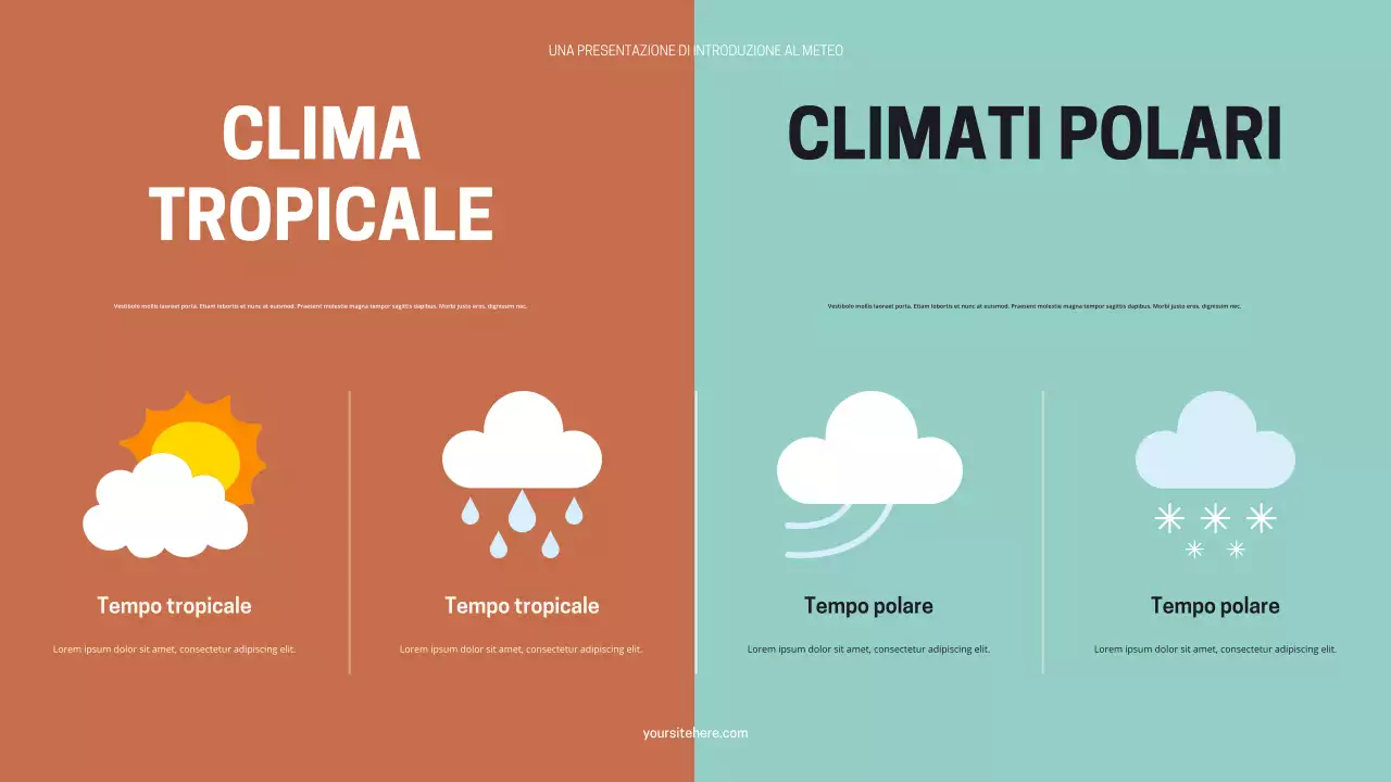 Presentazione del meteo moderno nero-arancione