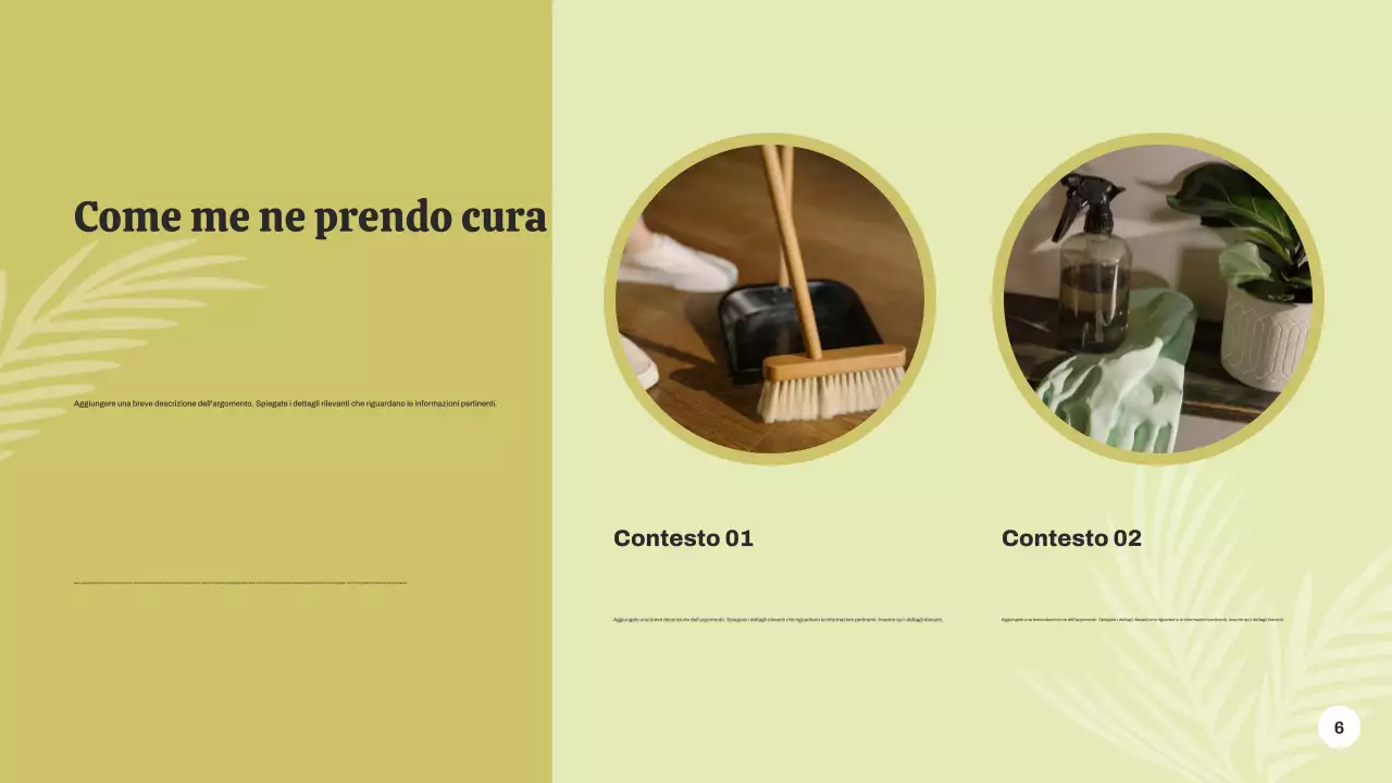 Presentazione dell'annuncio dell'evento botanico verde