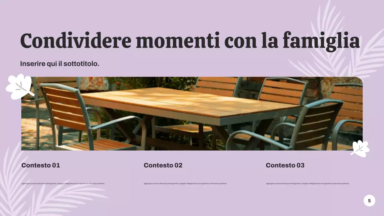 Presentazione dell'annuncio dell'evento botanico verde