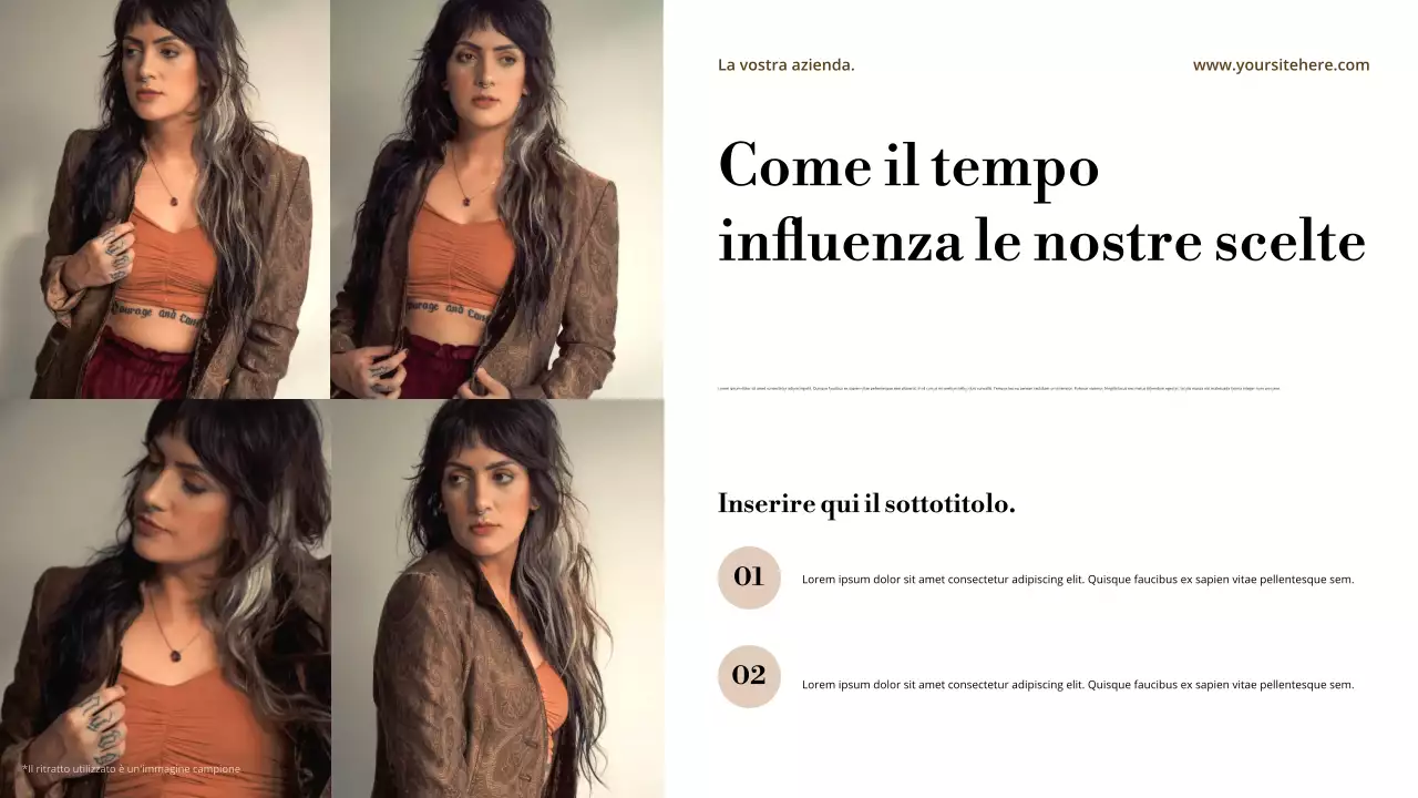 Presentazione dell'annuncio in stile astratto beige