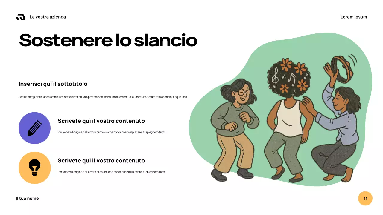 Presentazione della guida scolastica retrò arancione