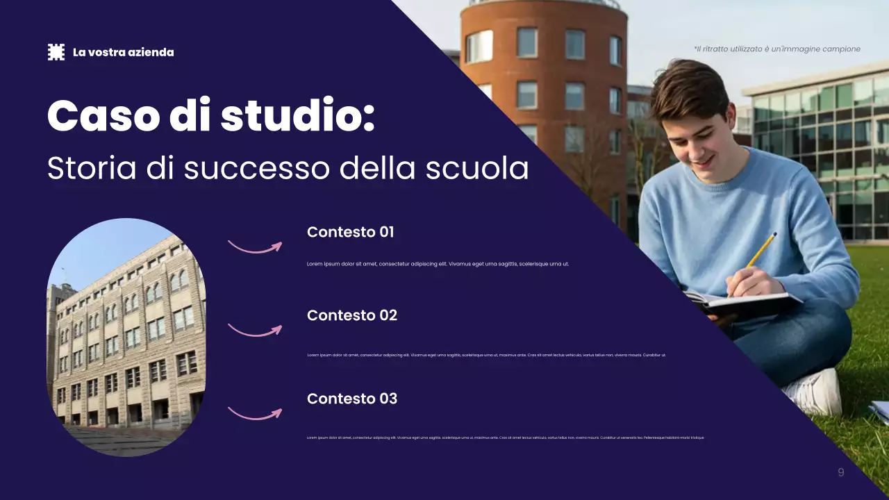 Presentazione promozionale della tecnologia moderna blu