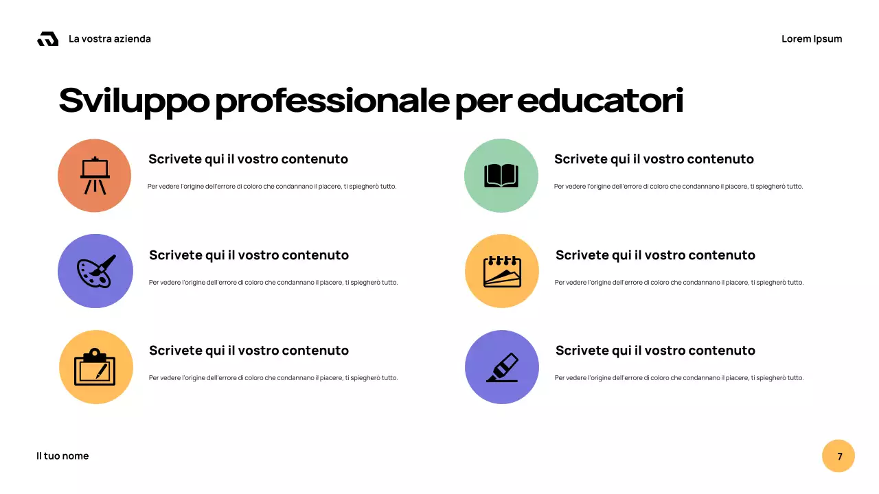 Presentazione della guida scolastica retrò arancione